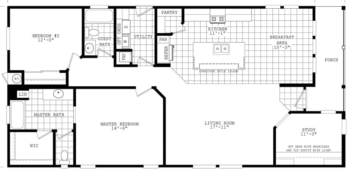 Durango porch homes 28562b floor plan home features