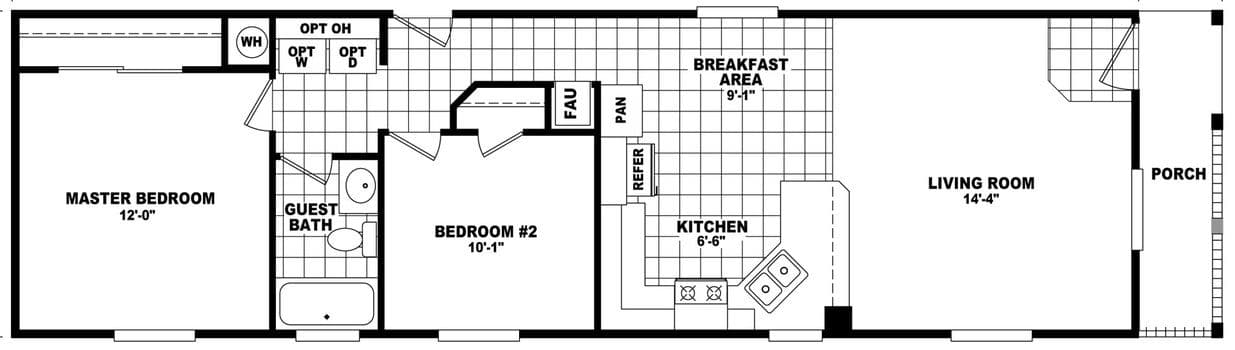 Economy plus 16582b floor plan home features