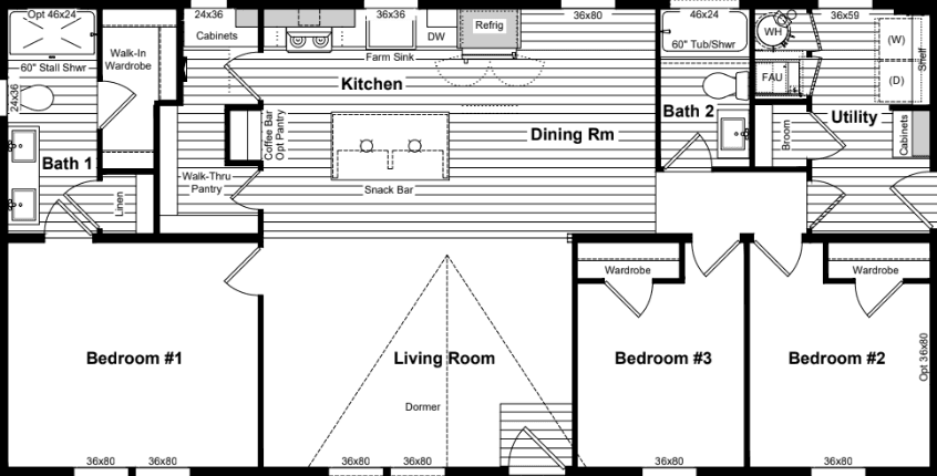 Miles floor plan home features