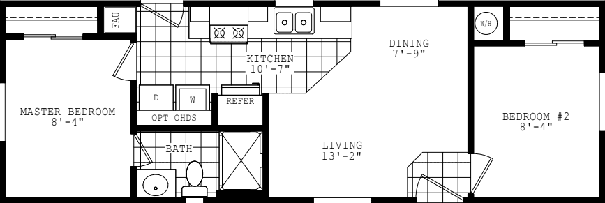 Economy plus 14402b floor plan home features